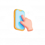 icone d'une main avec smartphone
